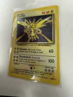 Pokemon Zapdos 90 HP Basic Base Set 016/102 Holo Rare English 1999 Card - Image 4