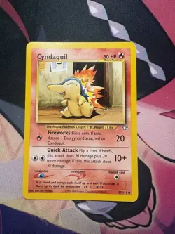Pokemon TCG Cyndaquil Neo Genesis Card 57/111 Unlimited Common LP - Image 1