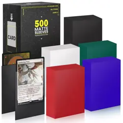 Standard MTG Card Sleeves 500 Pack, Sturdy Card Protectors Sleeves Matte Back... - Image 1