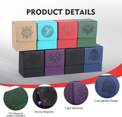Premium PU Leather Card Storage Box for MTG, Yugioh Deck Box, Holds 100+ - Image 3