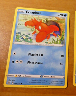 POKEMON STARS ETINCELANTES FRANCAISE CARD CARTE Ecrapince Corphish 032/172 FR ** - Image 1