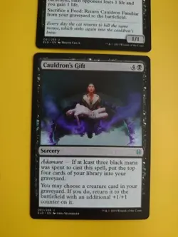 Cauldron's Familiar & Cauldron's Gift ELD MTG 2 Card. - Image 2
