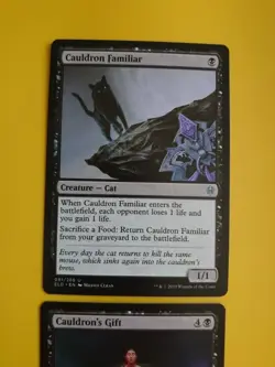 Cauldron's Familiar & Cauldron's Gift ELD MTG 2 Card. - Image 3