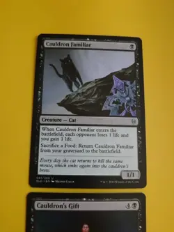 Cauldron's Familiar & Cauldron's Gift ELD MTG 2 Card. - Image 4