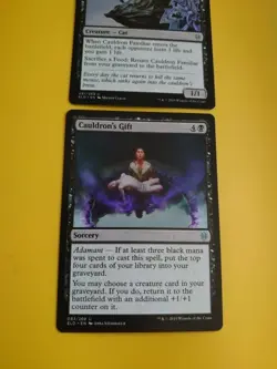 Cauldron's Familiar & Cauldron's Gift ELD MTG 2 Card. - Image 5