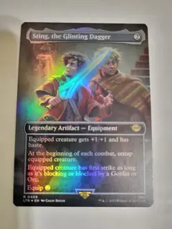 MTG STING, THE GLINTING DAGGER FULL ART FOIL 409 EX-MINT FREE SHIP!!! - Image 1