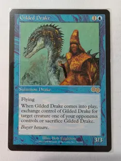 MTG Gilded Drake - Urza's Saga - Nonfoil - NM - Image 1