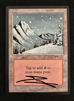 MTG Magic: Mountain Arabian Nights Winter Shuler Altered Original artist - Image 1