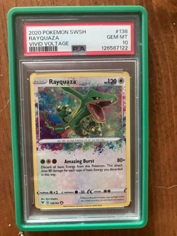 2020 Pokemon Vivid Voltage Rayquaza Amazing Rare 138/185 PSA 10 Gem Mint - Image 1
