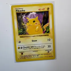 1999 Pokemon Pikachu RED Cheeks 58/102 Base Set Shadowless LP Rare - Image 1