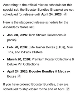 PRE SALE! Pokemon Booster Bundle Ascended Heroes Ships End Of April *Pre Sale* - Image 3