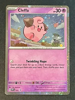 Pokemon SV Temporal Forces Cleffa 095 Cosmos Promo - Image 1