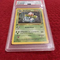 1999 Pokemon GERMAN Bisaknosp 1st Edition #30 PSA 10 - Image 3