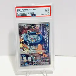 2024 Pokemon Stellar Crown Squirtle #148 Illustration Rare PSA 9 Mint - Image 1