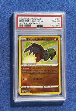 Radiant Hawlucha Rare - 081/189 - Astral Radiance Pokemon 2022 PSA 10 GEM MINT - Image 1