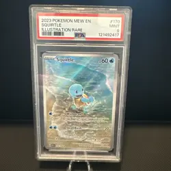 PSA 9 MINT Pokemon Squirtle 170/165 SV Scarlet & Violet 151 Illustration Rare - Image 1