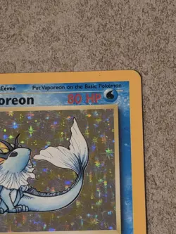 [ LP ] Vaporeon 12/64 Jungle Holo Rare Unlimited Stage 1 80HP Pokemon TCG - Image 2