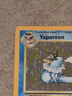[ LP ] Vaporeon 12/64 Jungle Holo Rare Unlimited Stage 1 80HP Pokemon TCG - Image 3
