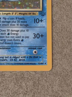 [ LP ] Vaporeon 12/64 Jungle Holo Rare Unlimited Stage 1 80HP Pokemon TCG - Image 5