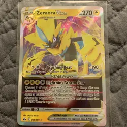 Pokemon TCG Zeraora VSTAR Holo Ultra Rare Crown Zenith 055/159 NM - Image 1