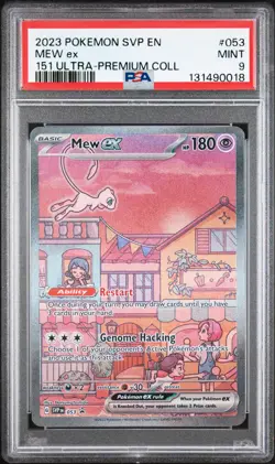 2023 POKEMON SVP EN-SV BLACK STAR PROMO 151 ULTRA-PREM COLL #053 MEW EX PSA 9 - Image 1