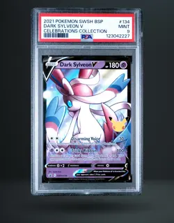Pokemon SWSH: Sword & Shield Promo Dark Sylveon V Holo SWSH134 Promo PSA 9 - Image 1