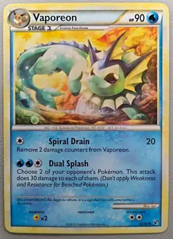 Vaporeon 41/90 Undaunted Pokemon TCG Rare LP - Image 1