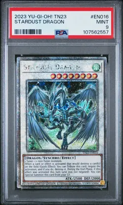 2023 YU-GI-OH! TN23-25TH ANV TIN: DUELING HEROES #EN016 STARDUST DRAGON PSA 9 - Image 1