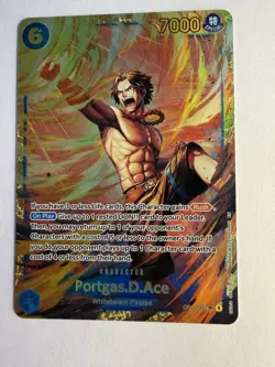 One Piece CCG Portgas D.Ace OP13-119 Secret Rare Foil Alt Art immediatelysleeved - Image 1