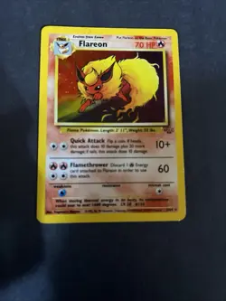 Pokemon TCG 1999 Flareon Holo Rare Card 3/64 Jungle Set - Image 3