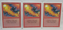RED ELEMENTAL BLAST X3 MAGIC THE GATHERING REVISED VINTAGE MTG TRADING CARD #198 - Image 1