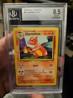Pokemon TCG Charmeleon Base Set Unlimited Card 24/102 Beckett BGS 8.5 - Image 1