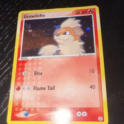 Pokemon Growlithe Regular & Holo Card Lot 2 Cards EX FireRed & LeafGreen 64/112 - Image 1