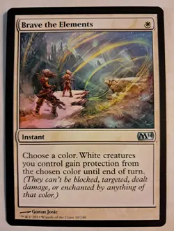 Brave the Elements (10/249) CORE SET 2014 (M14) LP MTG Magic BULK DISCOUNT - Image 1