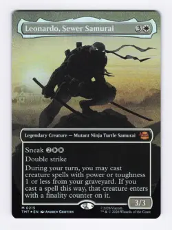 Leonardo, Sewer Samurai (Borderless) (Foil) 215 MTG Teenage Mutant Ninja Turtles - Image 1