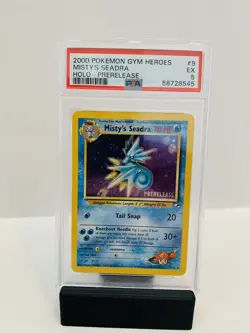 PSA 5 EX 2000 Pokemon Gym Heroes Misty’s Seadra Holo Prerelease - Image 1