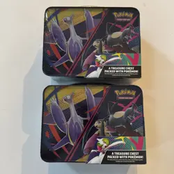X2 2025 Pokemon TCG Collector Treasure Chest Lunch Box Tin Factory SEALED Lot 2 - Image 2