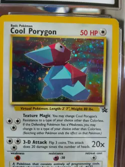 Pokemon Cool Porygon Stadium N64 Black Star Holo Promo #15 CGC 5 excellent - Image 3