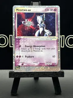 Mewtwo ex 101/109 Ruby and Sapphire Holo SWIRL Ultra Rare Pokemon TCG - Image 2