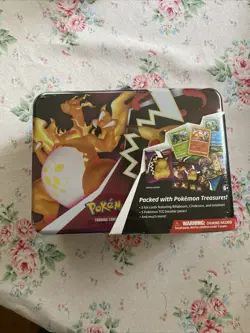 Pokemon TCG: Fall 2020 Charizard Collectors Treasure Chest Lunch Box Tin Sealed - Image 1