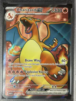 Charizard ex 183/165 SV 151 Ultra Rare Full Art Pokemon Graded 9 Mint #183 - Image 1