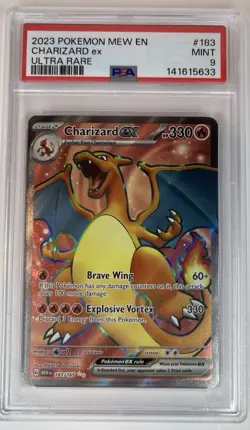Charizard ex 183/165 SV 151 Ultra Rare Full Art Pokemon Graded 9 Mint #183 - Image 2