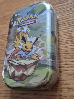 Pokemon TCG Scarlet & Violet Prismatic Evolutions Mini Tin Jolteon New & Sealed - Image 1