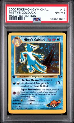 Misty's Golduck Holo 1st Edition PSA 8 2000 Pokemon Gym Challenge #12 - Image 1