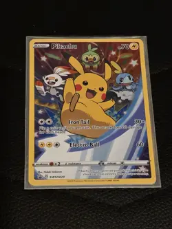 Pikachu SWSH020 Sword & Shield (2020) Black Star Promo Full Art Pokemon TCG NM - Image 1