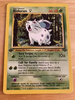 Pokemon TCG Jungle #40/64 Nidoran F 1st Edition - Image 1