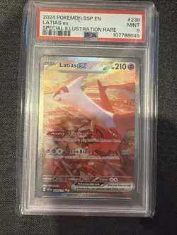 PSA 9 MINT Latias ex 239/191 Sv08: Surging Sparks Holo Pokemon 2024 - Image 1