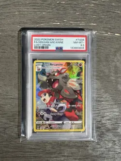2022 POKEMON SWORD & SHIELD LOST ORIGIN #TG08 FULL ART/HISUIAN ARCANINE PSA 8.5 - Image 1