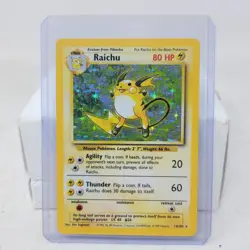 Pokemon Raichu 014/102 Base Set Holo Umlimted LP/MP - Image 1