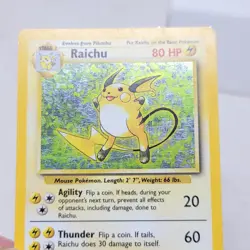 Pokemon Raichu 014/102 Base Set Holo Umlimted LP/MP - Image 3